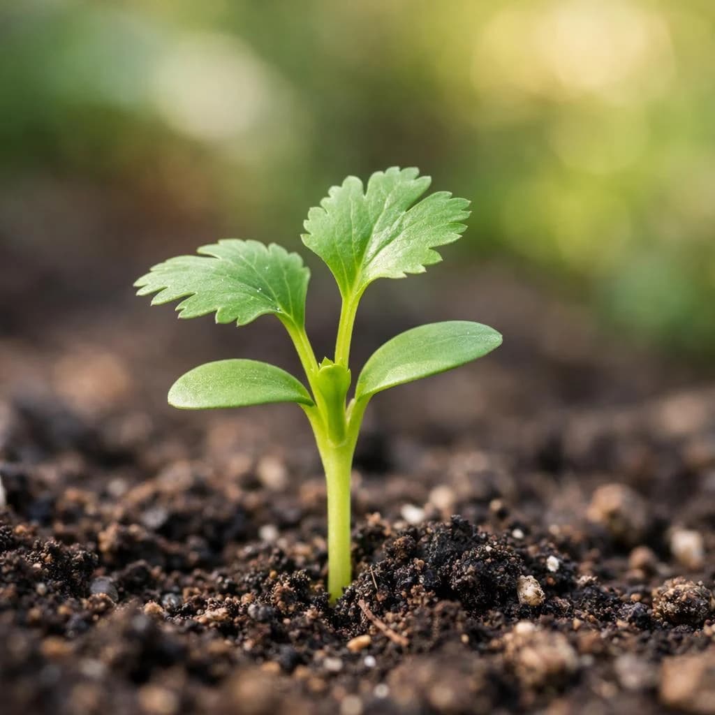 Cilantro seedling