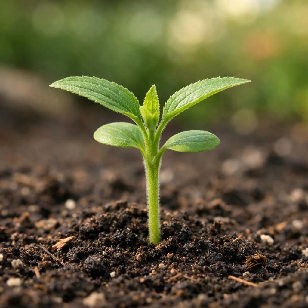 Coneflower seedling