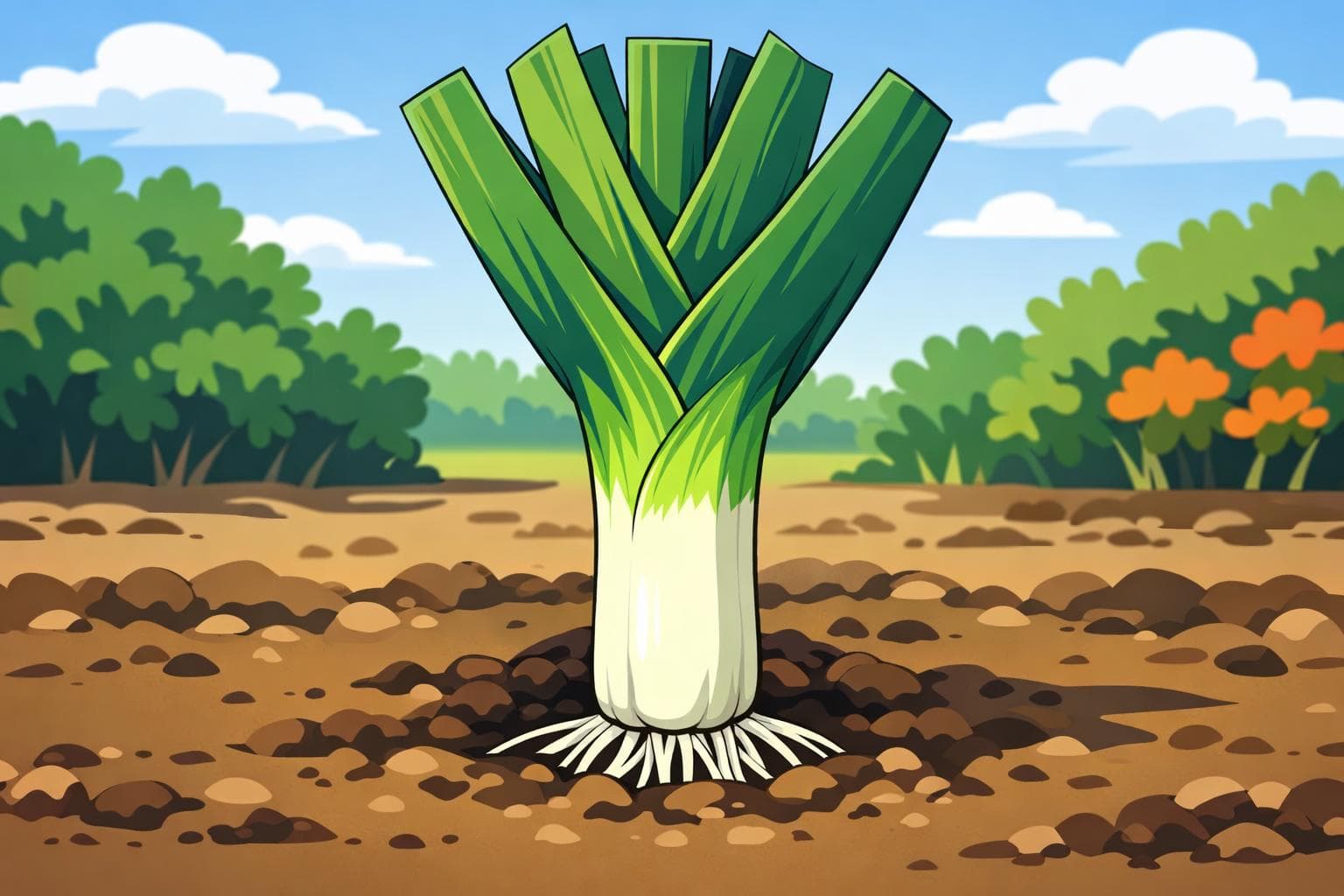 Leek illustration