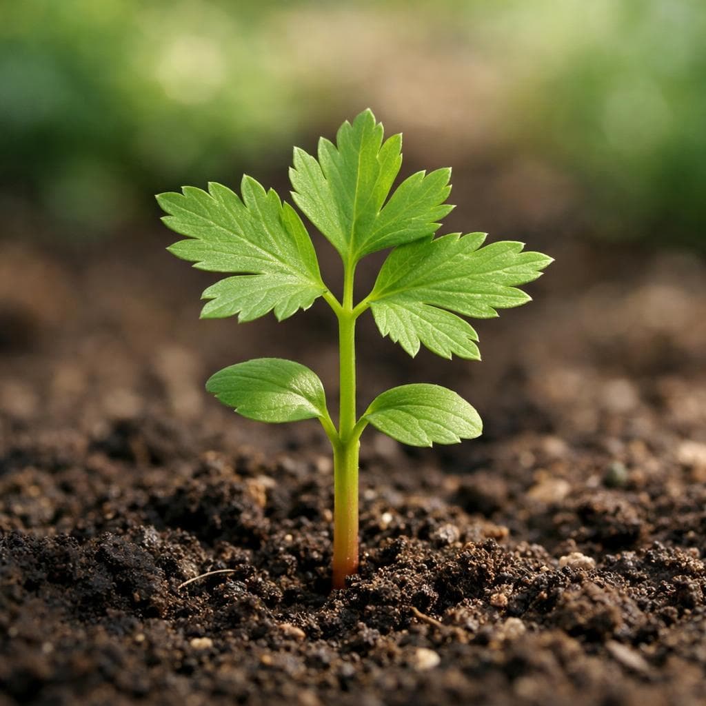 Lovage seedling