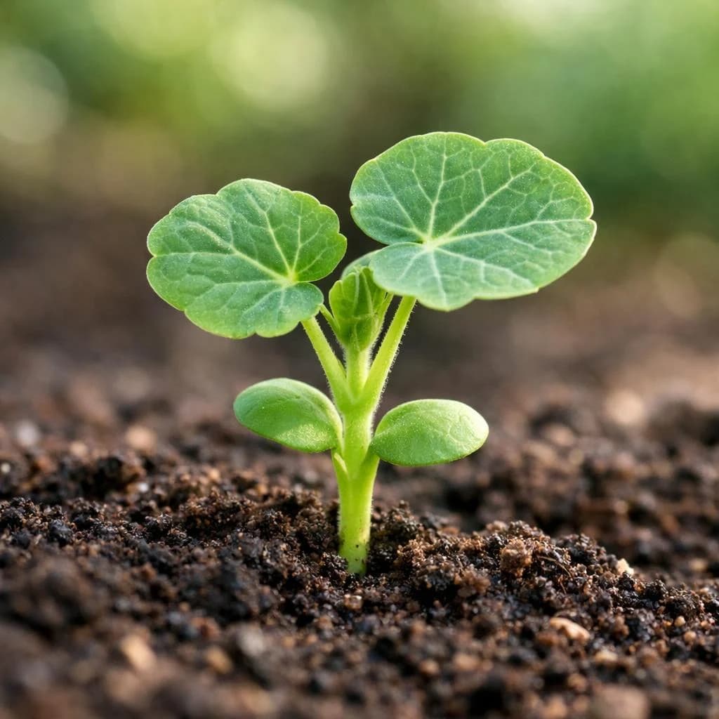 Nasturtium seedling
