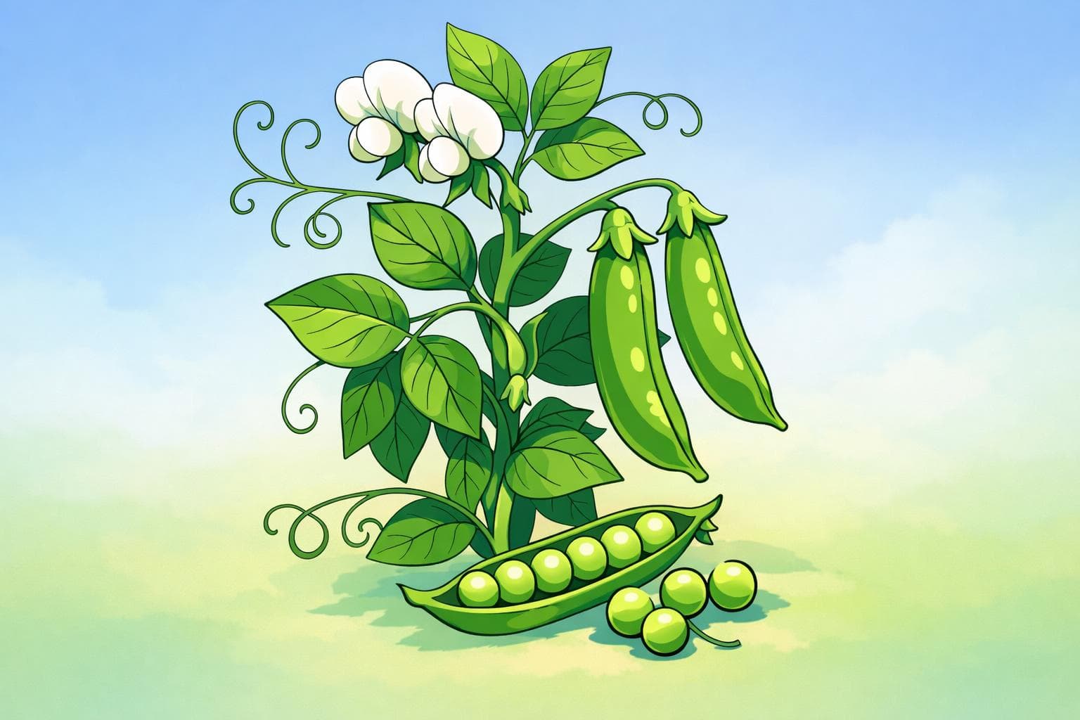 Peas illustration