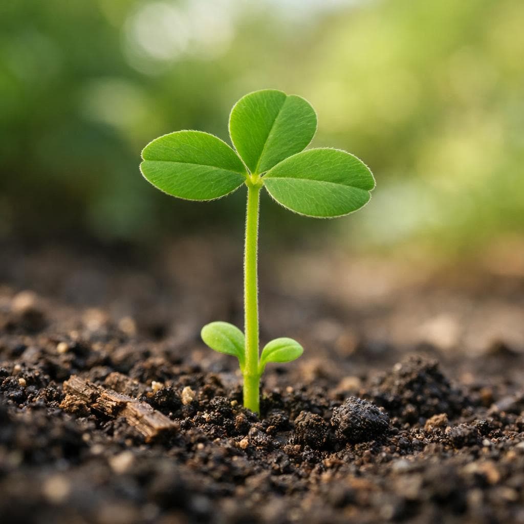White Clover seedling