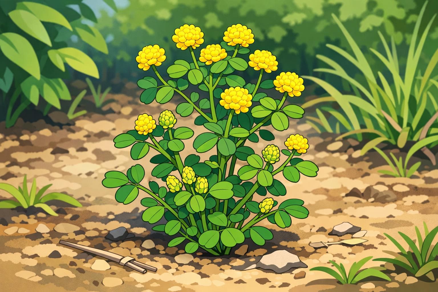 Yellow Clover illustration