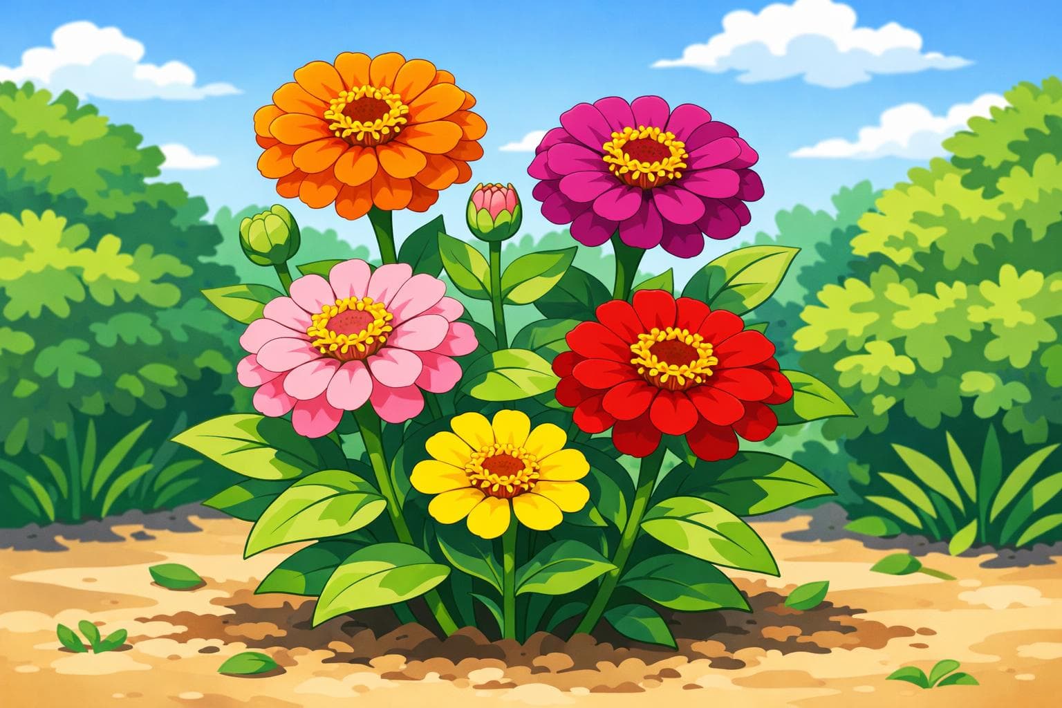 Zinnia illustration