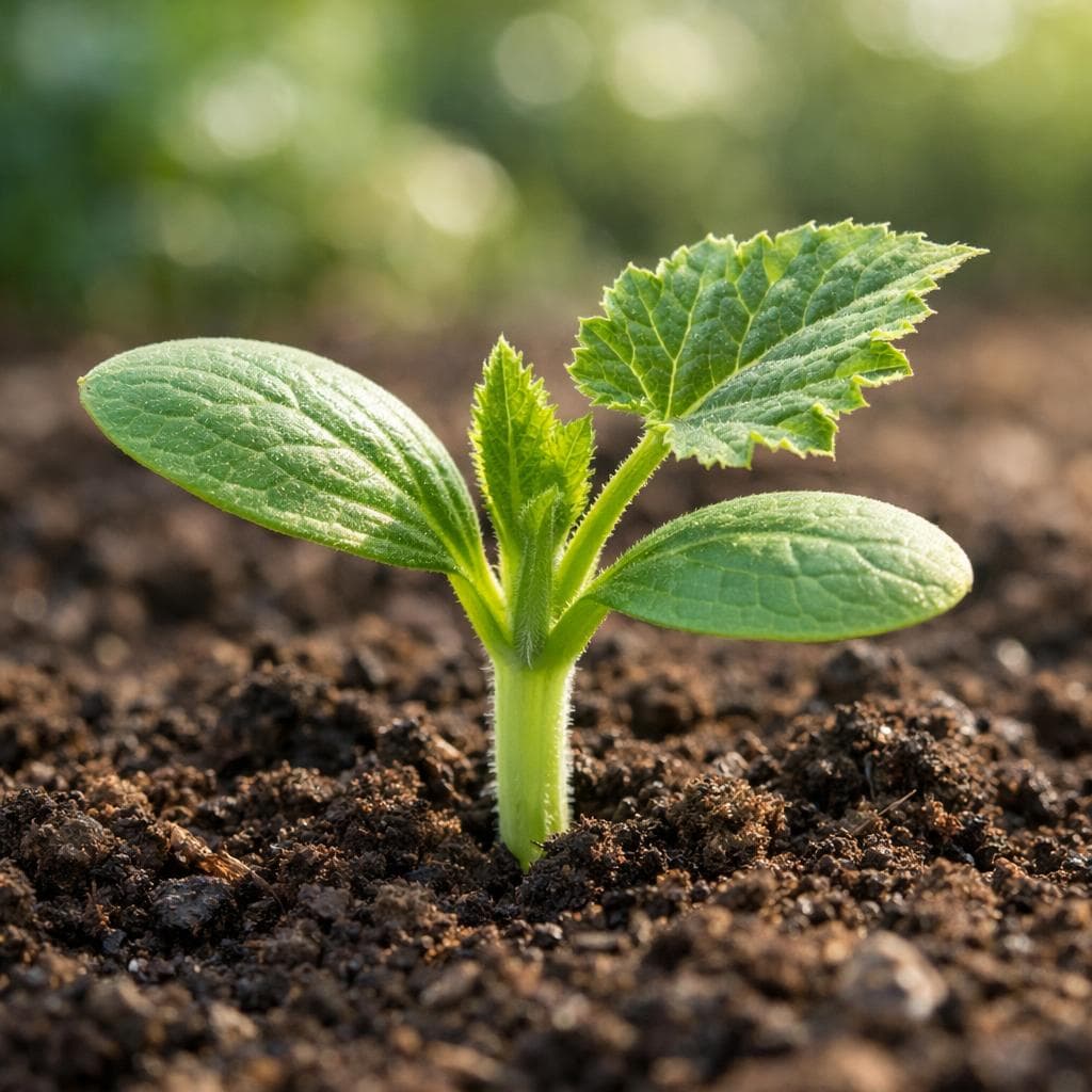 Zucchini seedling