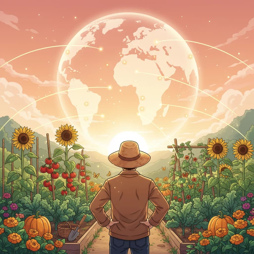 A grower looking at their garden with a wider lens: seeing the global impact of local action