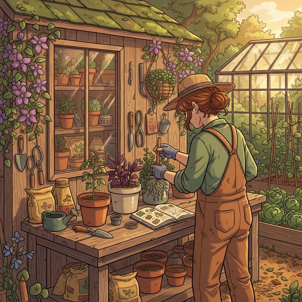 A grower testing soil, checking water, and examining plant roots: the real skills