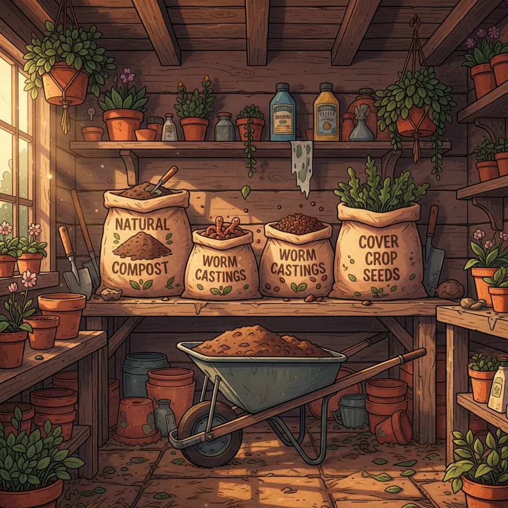 Une comparaison entre des ingrédients naturels pour le jardin et des produits de synthèse