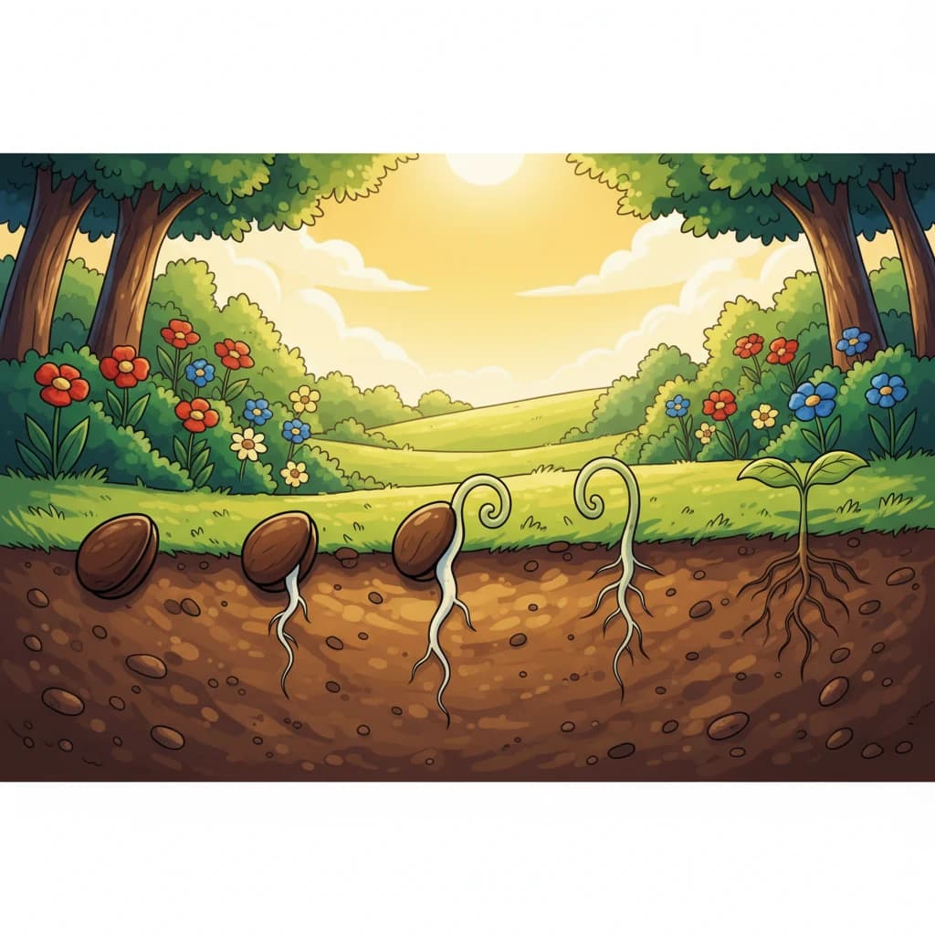 Les étapes de la germination, de la semence aux premières vraies feuilles