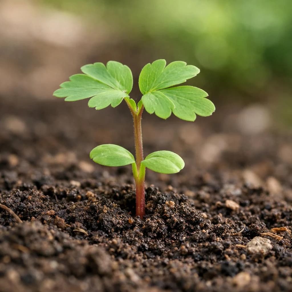 Columbine seedling