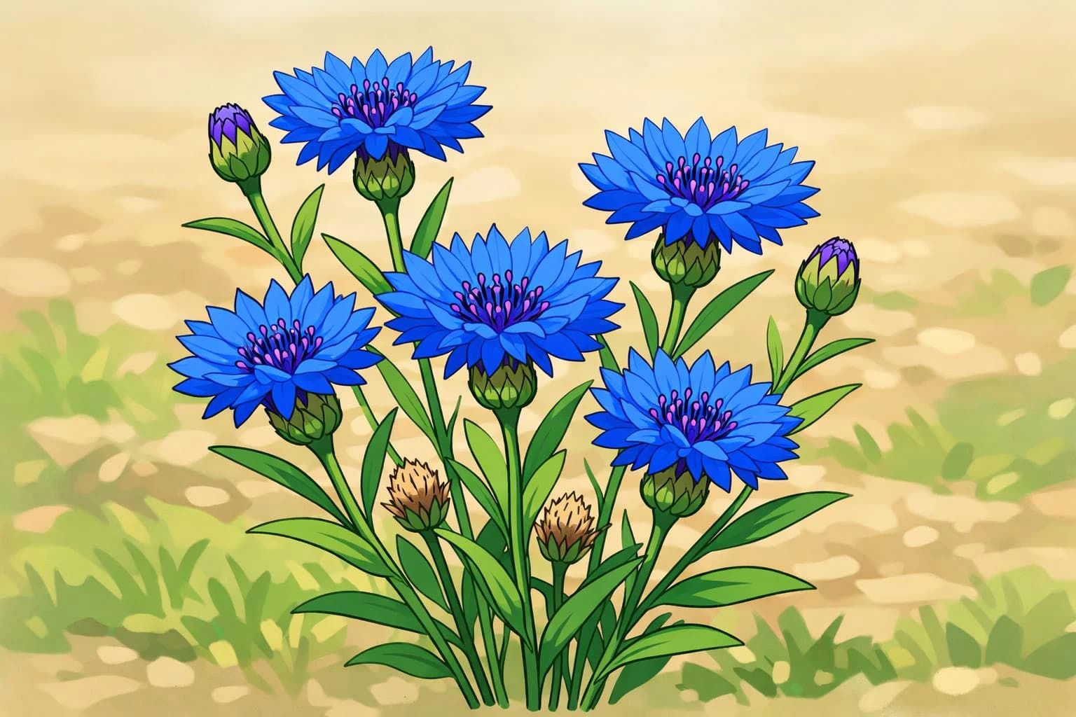 Cornflower illustration