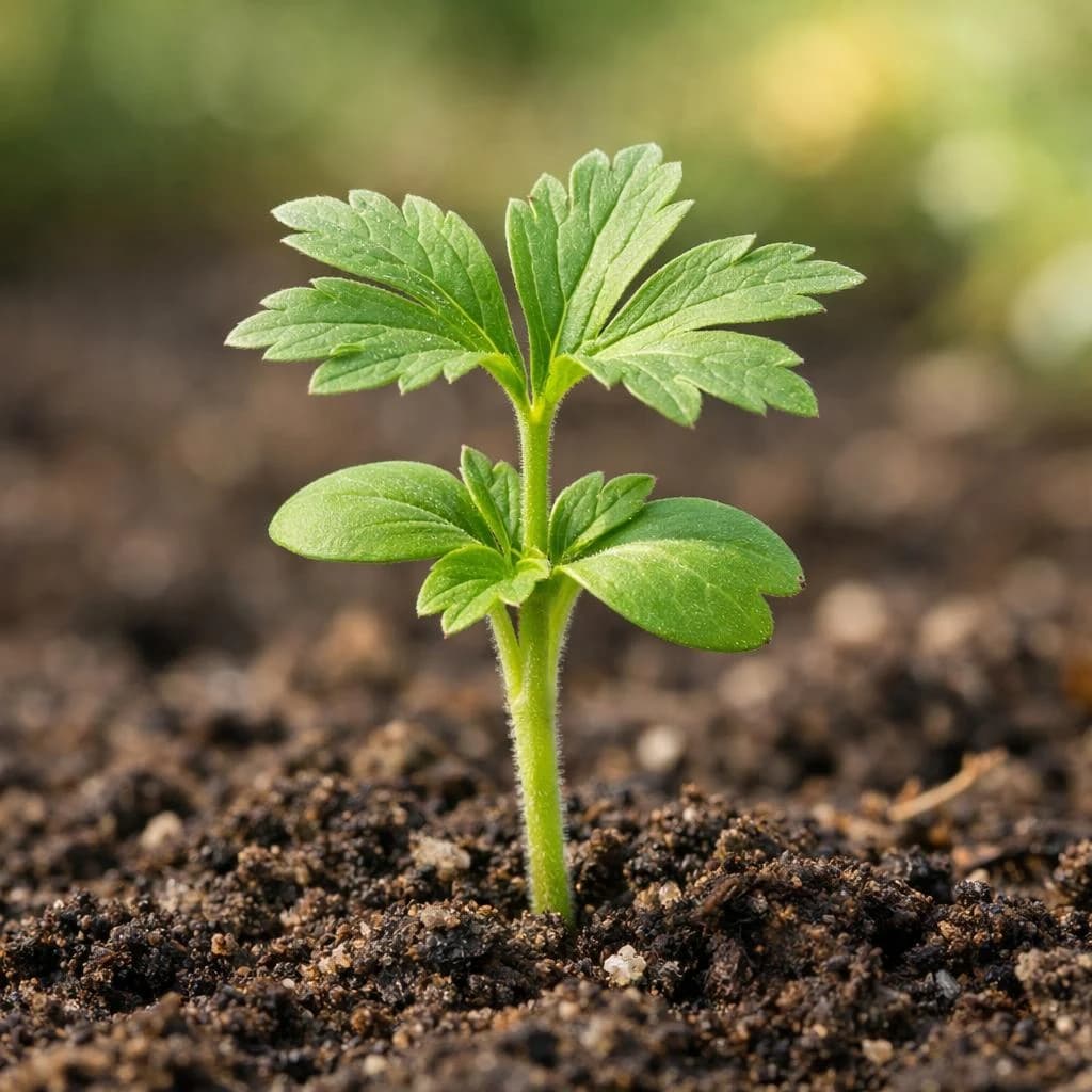 Delphinium seedling