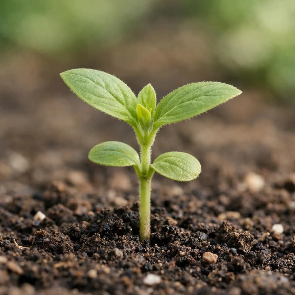 Gomphrena seedling