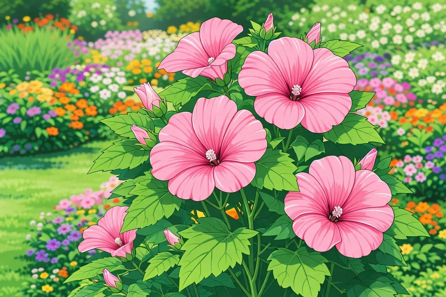 Lavatera illustration