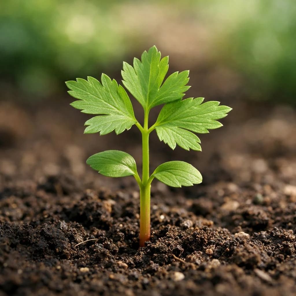 Lovage seedling