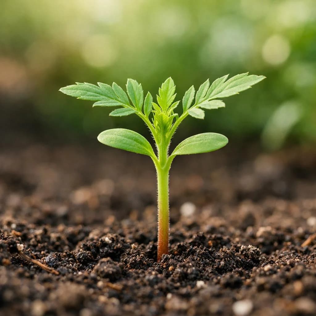 Marigold seedling