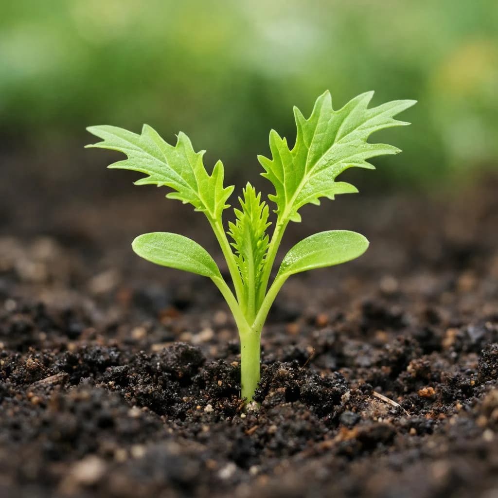Mizuna seedling