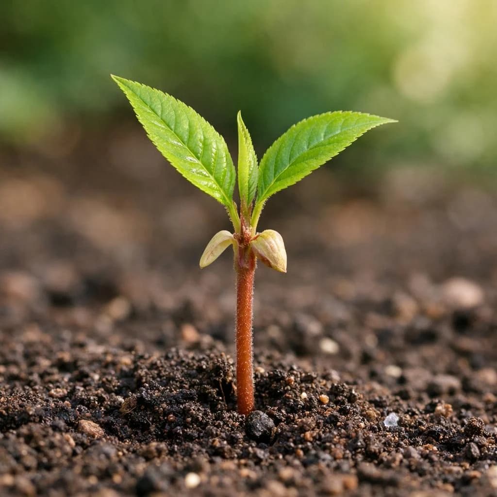 Peach seedling