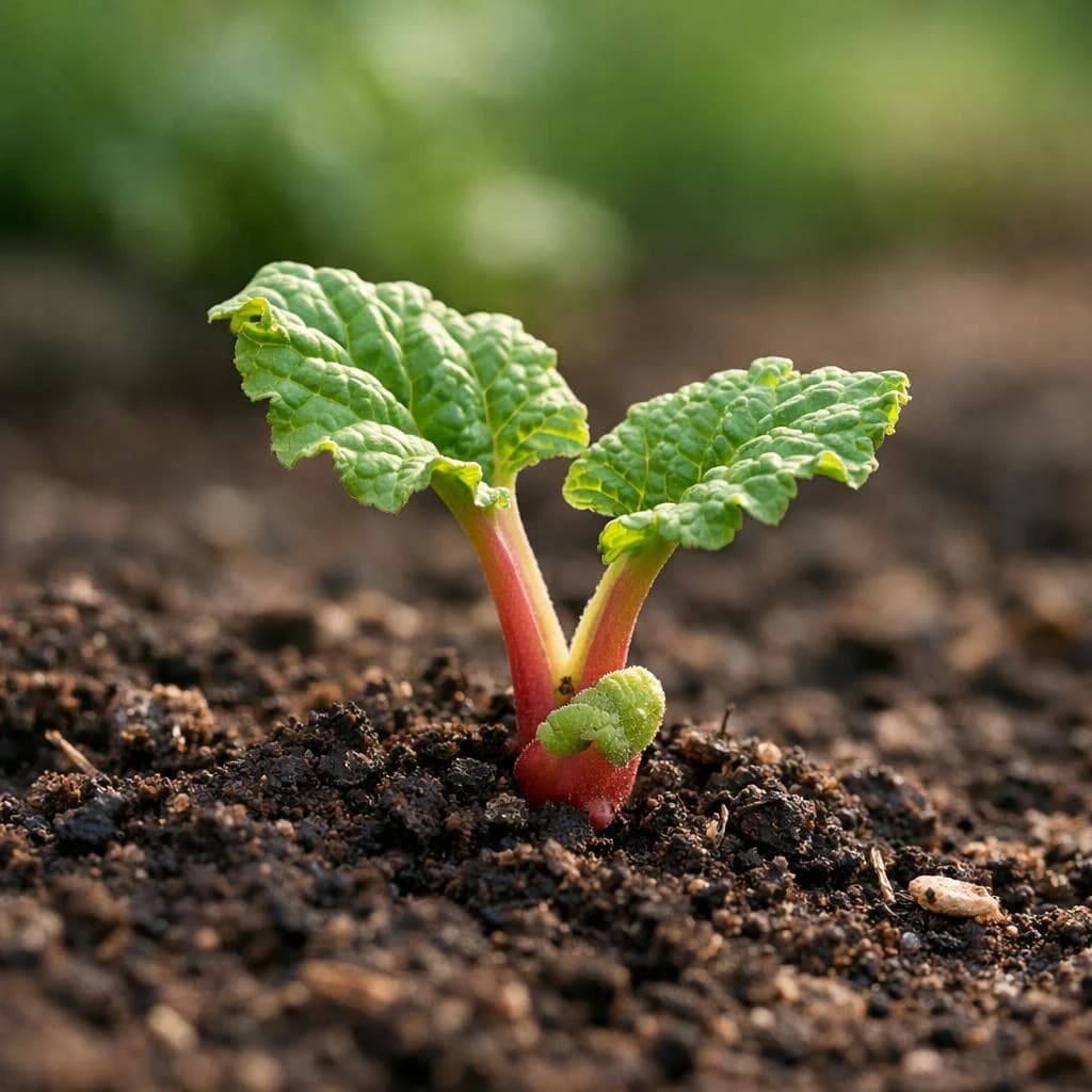 Rhubarb seedling
