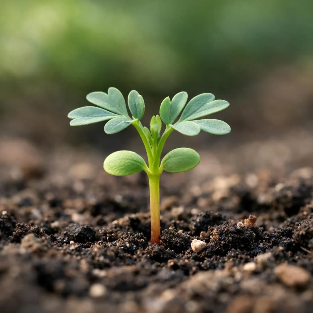 Rue seedling