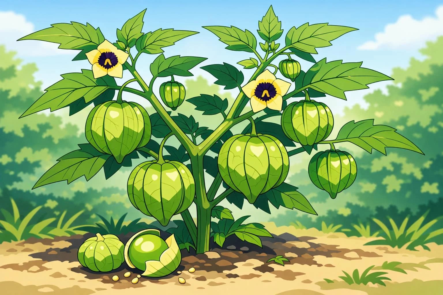 Tomatillo illustration
